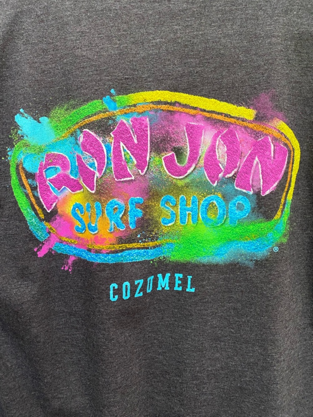 RON JON SURF SHOP Cozumel Adult Medium Charcoal T-Shirt